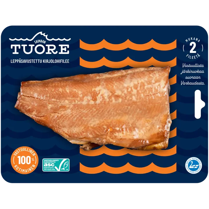 Saimaan Tuore Leppäsavustettu ASC kirjolohifilee 200g