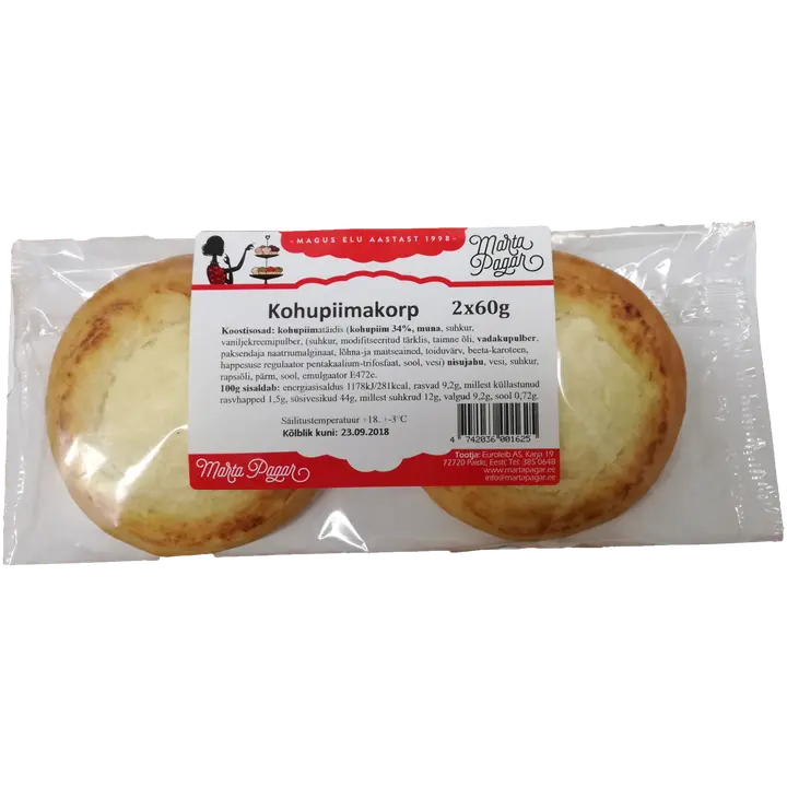 Marta Pagar Kohupiimakorp 2x60 G