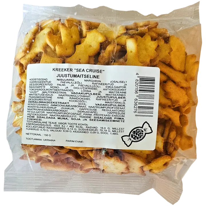 Grona pakitud kreeker sea cruise juustu 150g