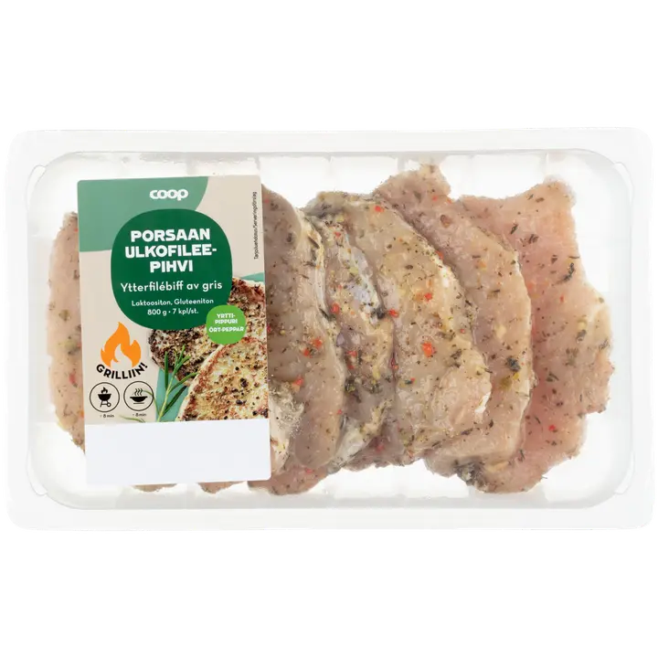 Coop porsaan ulkofileepihvit yrtti-pippuri 800 g