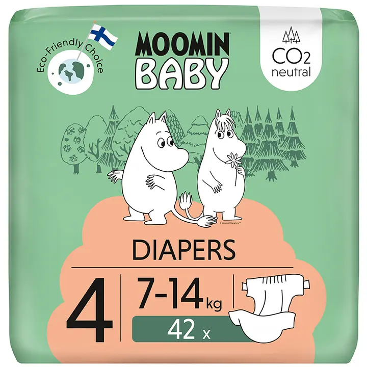 Moomin Baby Diapers teippivaippa  4 - 42 kpl 7-14 kg