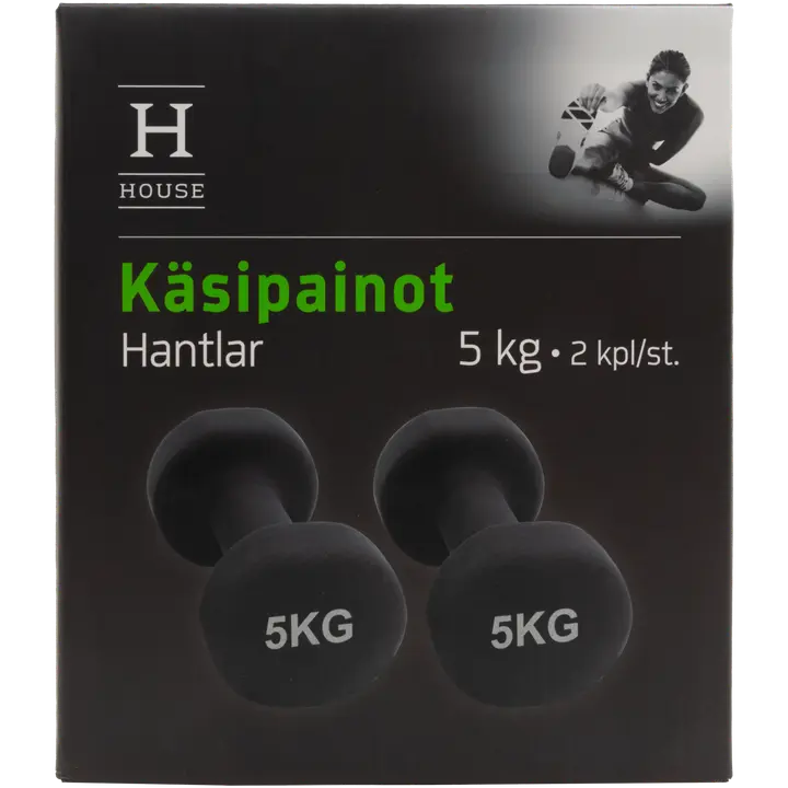 Hantlid House 2x5kg neopreen