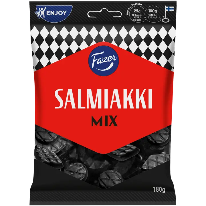 Fazer Salmiakki Mix salmiakki karkkipussi 180g