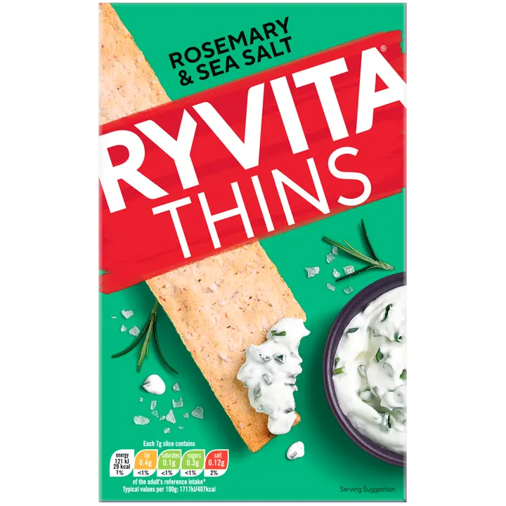 Ryvita Rosmariini & Merisuola ohut keksi 125g