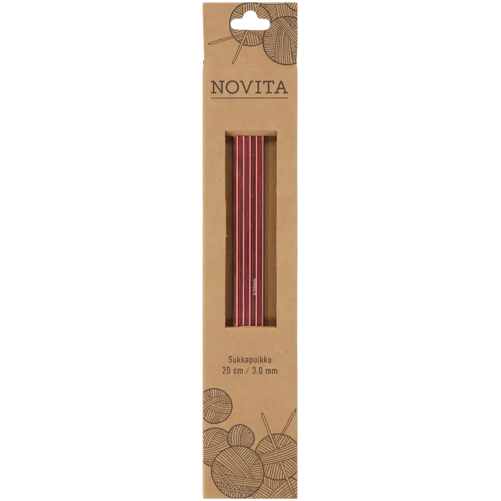 Novita Sukkapuikot 20cm - 3 mm vaaleanpunainen