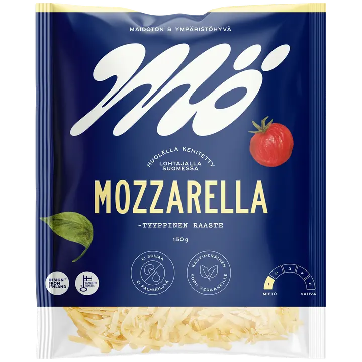 Mö Mozzarella-tyyppinen raaste 150 g