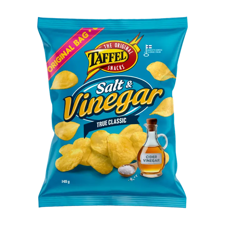 Taffel Salt & Vinegar maustettu sipsi 145g