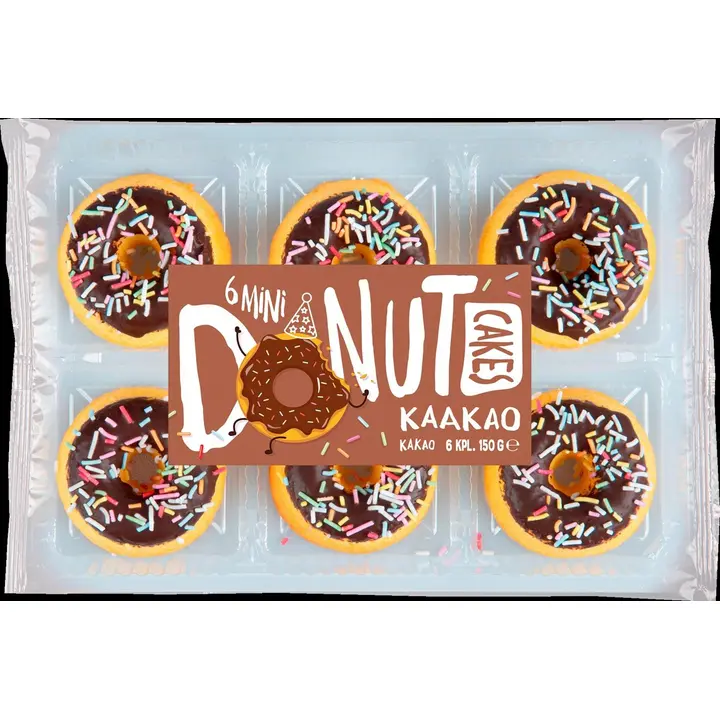 Van Dijk donut cake kaakao 6kpl 150g