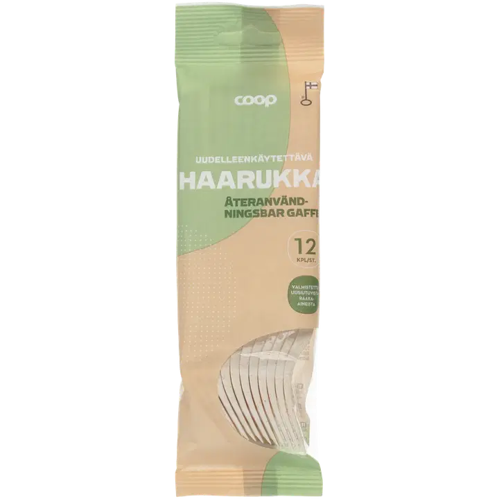 Coop uudelleenkäytettävä haarukka 12 kpl