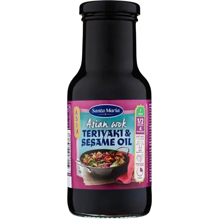 Santa Maria Asian Wok Teriyaki & Sesame Oil Teriyakikastike 250 ml