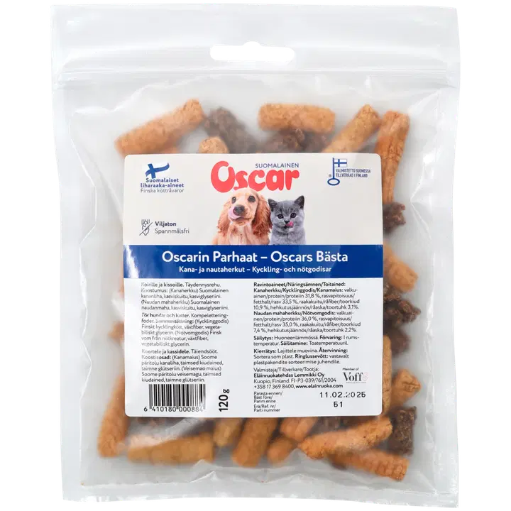 Oscar Oscarin Parhaat koirille ja kissoille 120 g