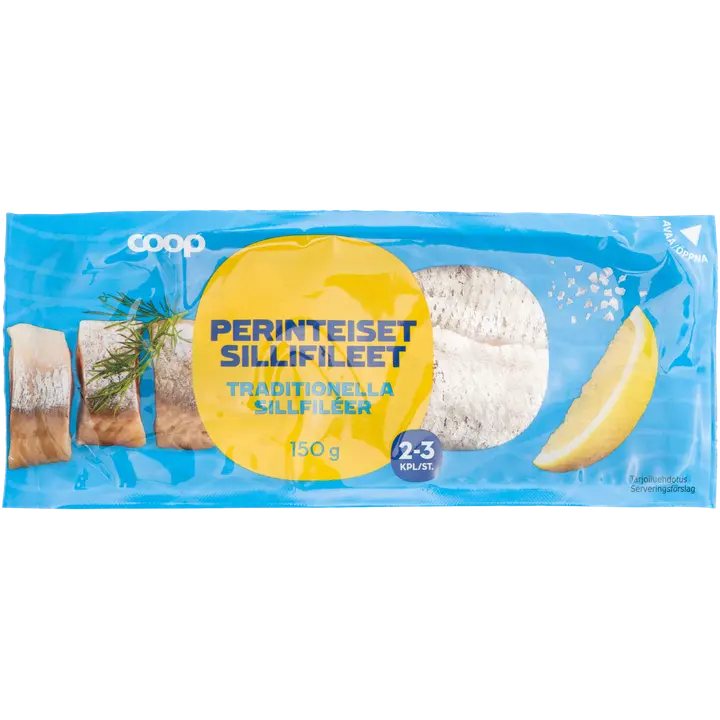 Coop Perinteiset sillifileet 2-3 kpl, 150 g