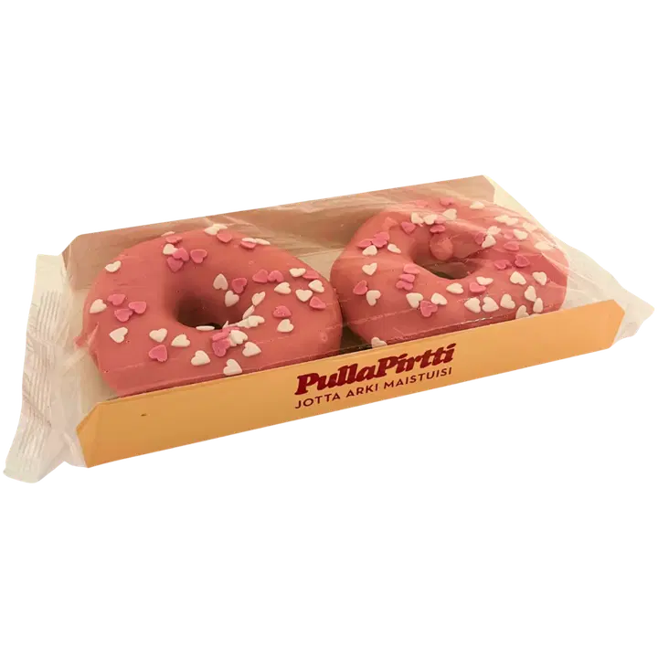 Pulla-Pirtti Rinkilämunkki pinkki 2/240 g laktoositon kuorrutemunkki