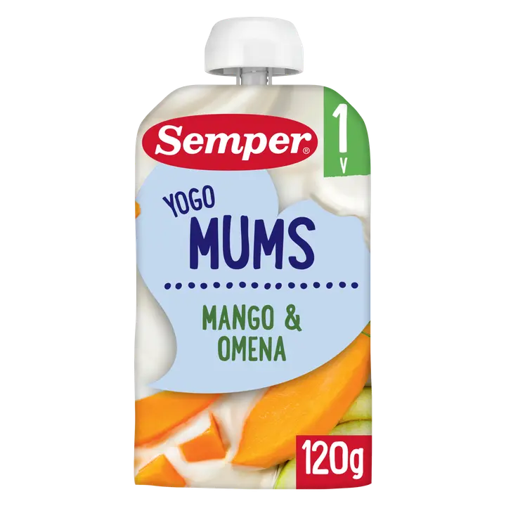 Semper Yogomums Mango Omena 12kk jogurtti hedelmäsose 120g