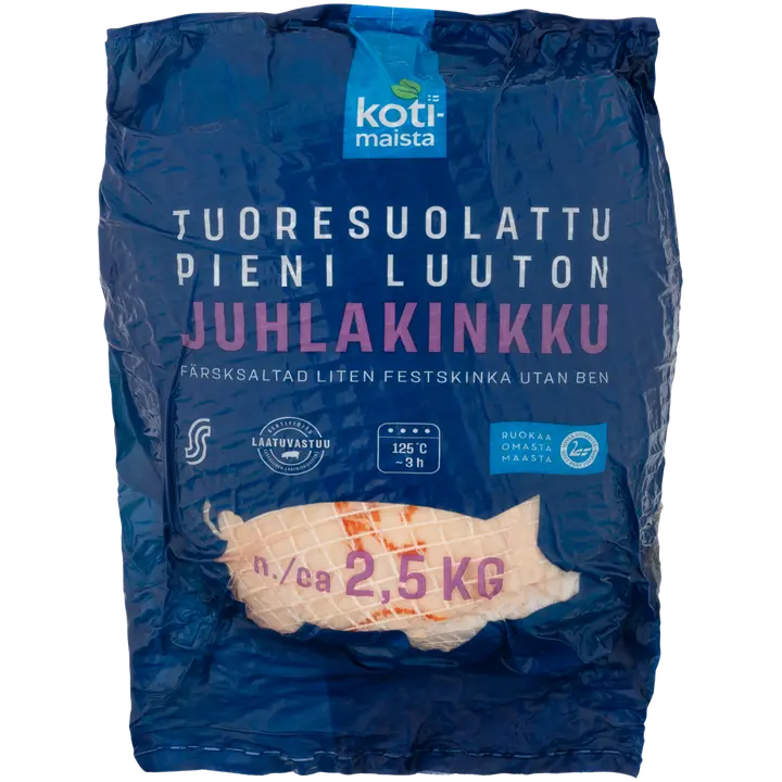 Kotimaista tuoresuolattu pieni luuton juhlakinkku n. 2,5 kg