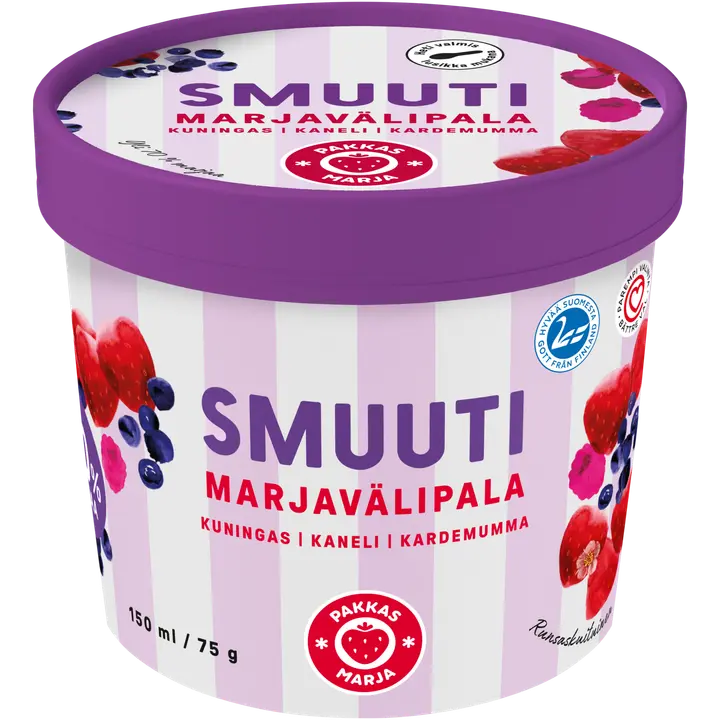 Pakkasmarja Smuuti Marjavälipala Kuningas, kaneli, kardemumma 150ml/75g