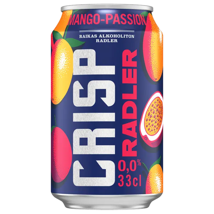 Crisp Radler Mango-Passion alkoholiton olut 0% 33cl tlk