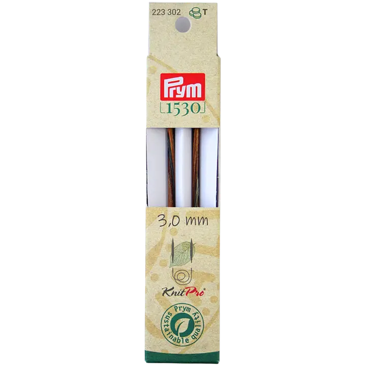 Prym 1530 pyöröpuikon pää 3,0 mm, materiaali puuta, yhdistettävä kaapeliin