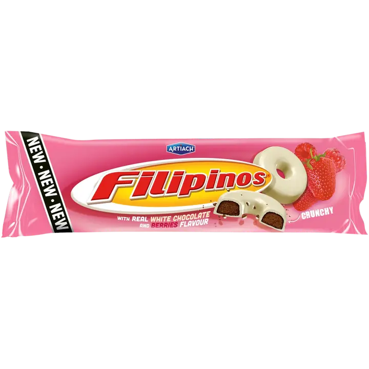 Filipinos 128g Punaiset marjat valkosuklaakeksi