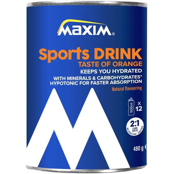 Maxim Sports Drink Fresh orange appelsiini urheilujuomajauhe 480g