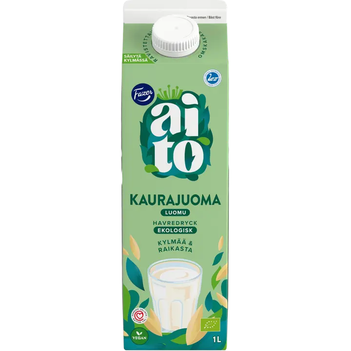 Fazer Aito 1l ESL Luomu Kaurajuoma