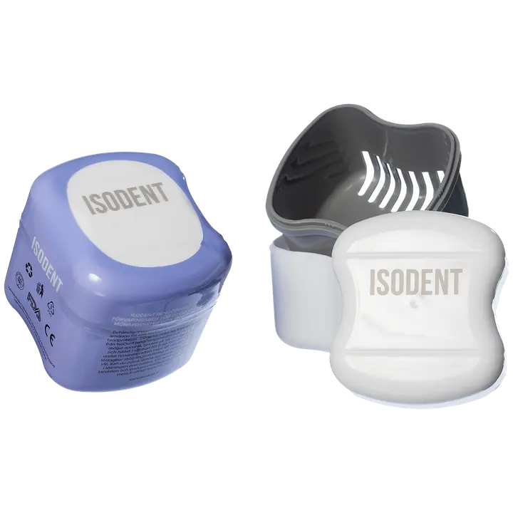 IsoDent suukojeiden ja hammasproteesien puhdistus- ja säilytyslaatikko