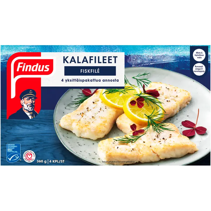 Findus Kalafileet MSC 360g 4kpl, pakaste
