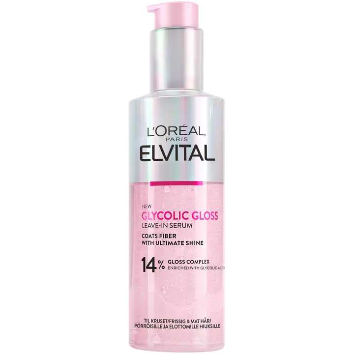 L'Oréal Paris Elvital Glycolic Gloss hiuksiin jätettävä seerumi kiillottomille hiuksille 150ml
