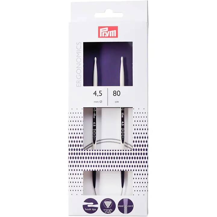 Prym pyöröpuikko ergonominen 80cm - 4,5 mm
