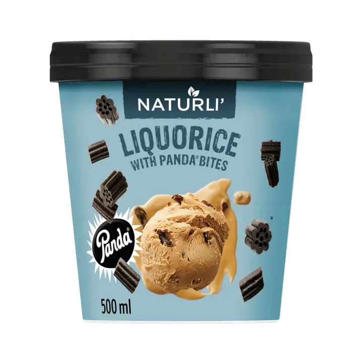 Naturli' liquorice with Panda bites vegaaninen jäätelö 500ml/335g
