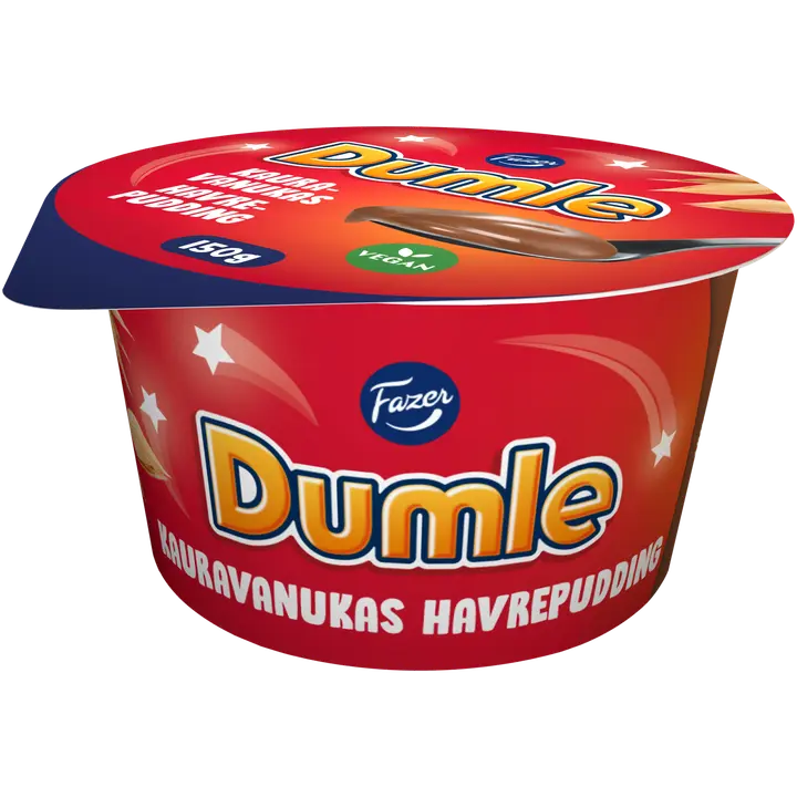 Fazer Dumle Kauravanukas, Kaurapohjainen toffeenmakuinen kaakaovanukas 150 g