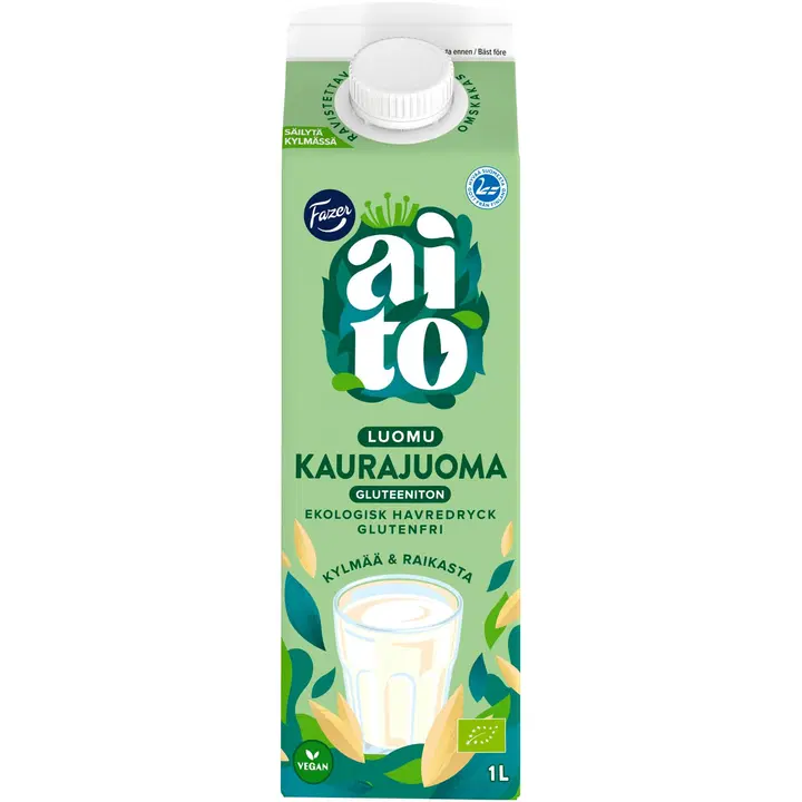 Fazer Aito 1l ESL Gluteeniton Kaurajuoma Luomu