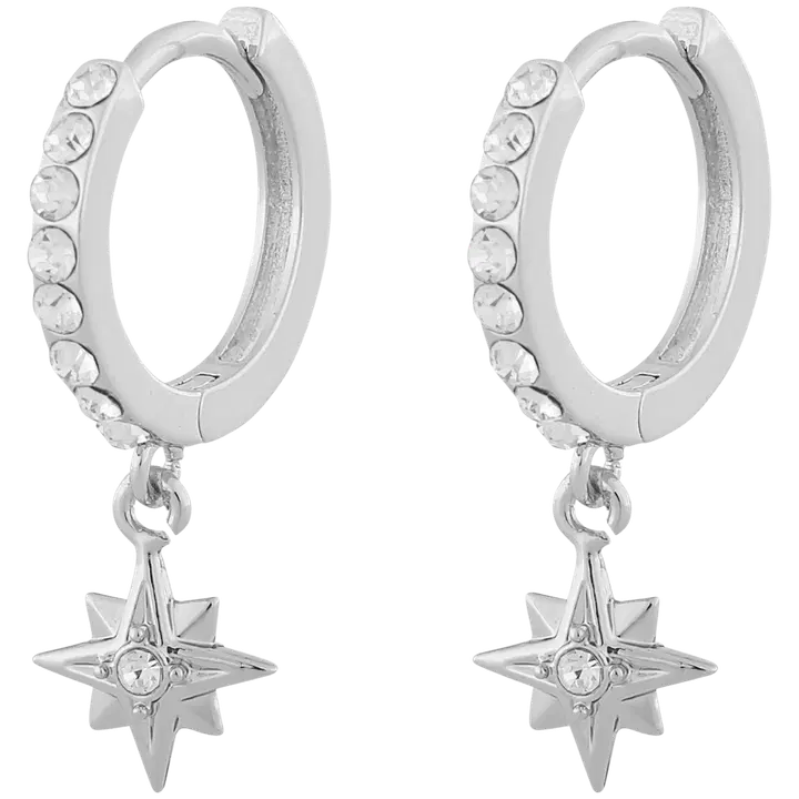 Snö of Sweden Feliz kivellinen sormuskorvakoru kirkas/hopea