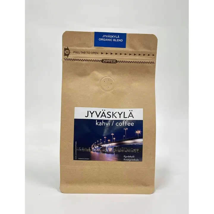 Paahtimo Papu JYVÄSKYLÄ luomukahvisekoitus 250g kokonainen papu
