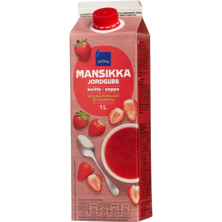 Rainbow mansikkakeitto 1l