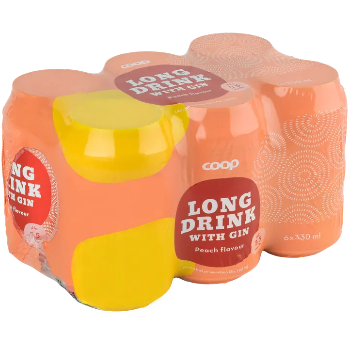 6 x Coop Peach 5,5% 0,33L persikanmakuinen long drink