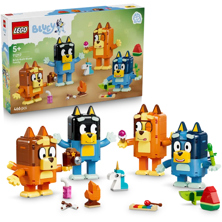 LEGO® Bluey 11217 Klossbyggd Bluey och familj