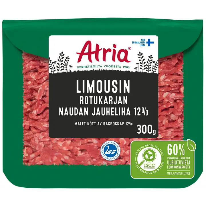 Atria Rotukarjan Naudan jauheliha 12% 300g