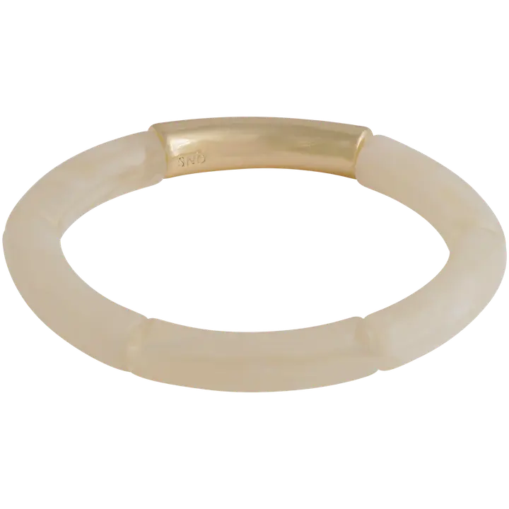 SNÖ of Sweden Becky pieni joustava rannekoru kulta/valkoinen