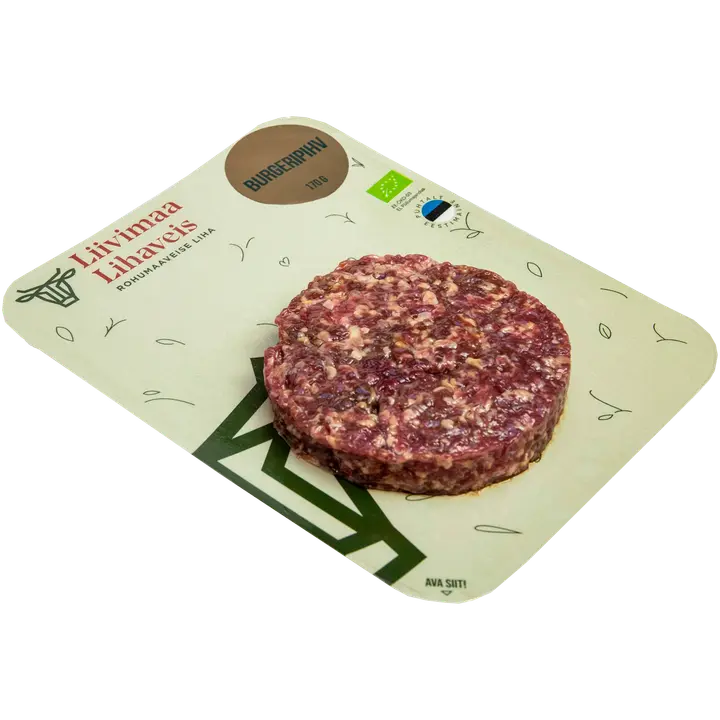 Liivimaa Lihaveis Mahe Rohumaaveise Burgeripihv 170G