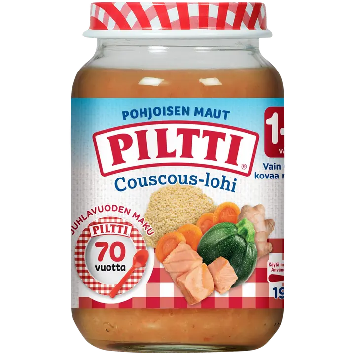 Piltti Pohjoisen maut 190g Couscousia ja lohta lastenateria 1-3v
