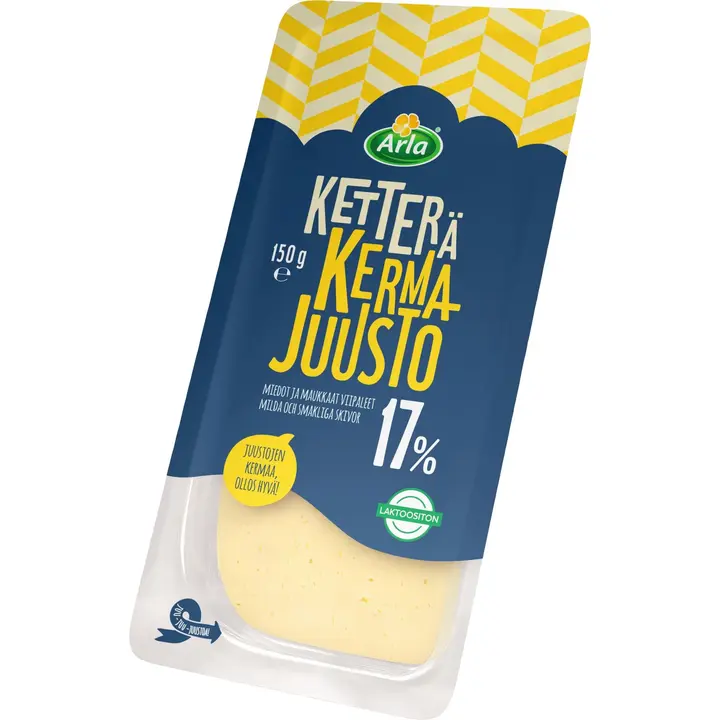 Arla Tolkuttomat Juustot  Ketterä Kermajuusto 17% viipale 150g
