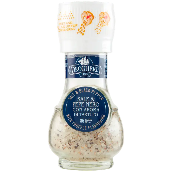 Drogheria meresool ja must pipar trühvli aroomiga veskis