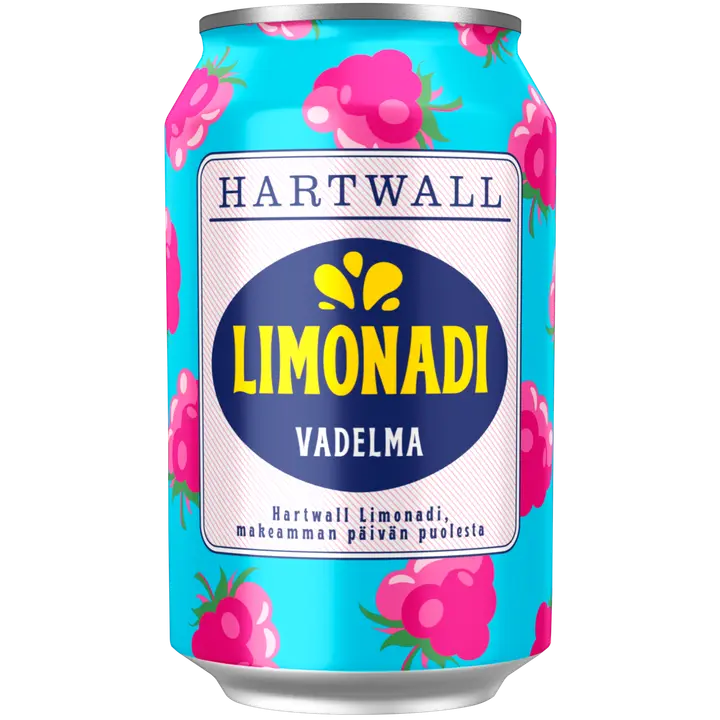 Hartwall Limonadi Vadelma virvoitusjuoma 0,33 l