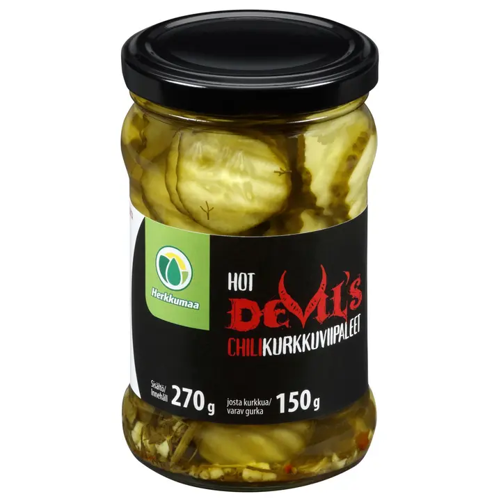 Herkkumaa Devil's chilikurkkuviipaleet 270/150g