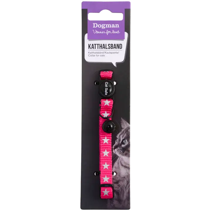 Dogman Katthalsband Simba svart 10mmx18-30cm