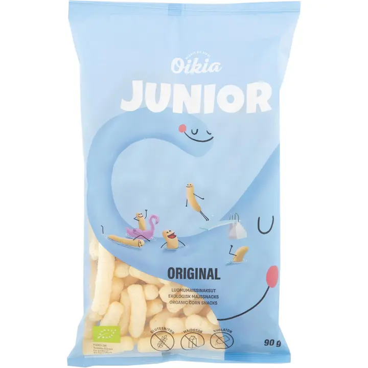 Oikia Junior Original luomumaissinaksut 90g