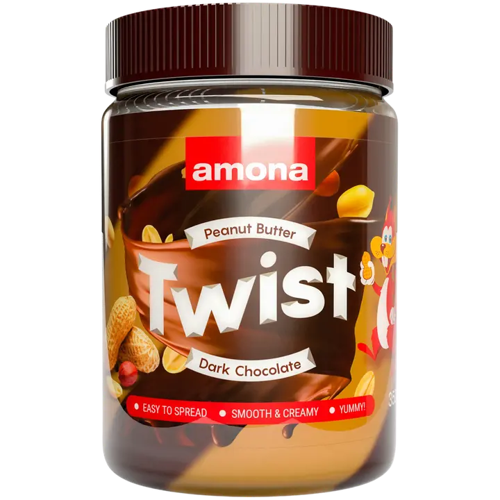 Amona maapähkinävoi twist tumma suklaa 350g