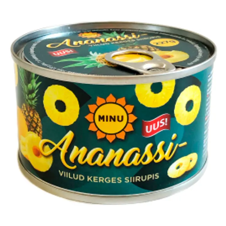 Minu ananassiviilud kerges siirupis 227g