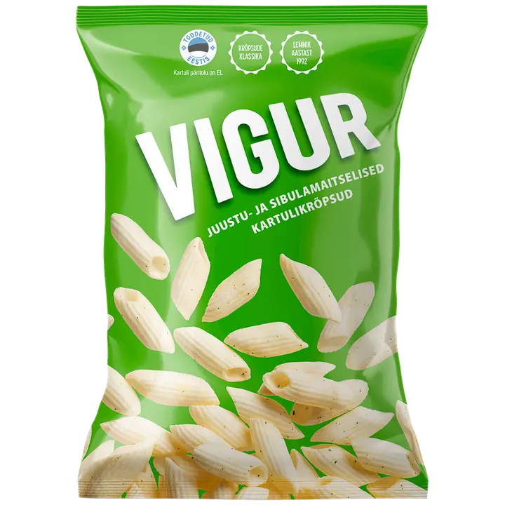 Vigur krõpsud juustu ja sibulaga 90 g